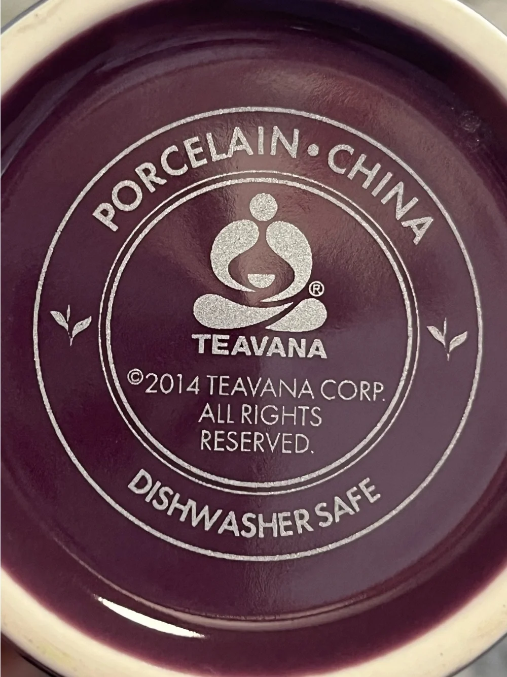 Teavana Plum Ceramic Tea Mug Set with Stainless Steel Infuser